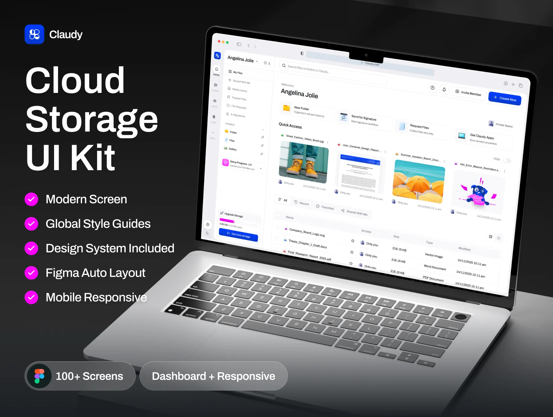 Claudy - Cloud Storage UI Kit