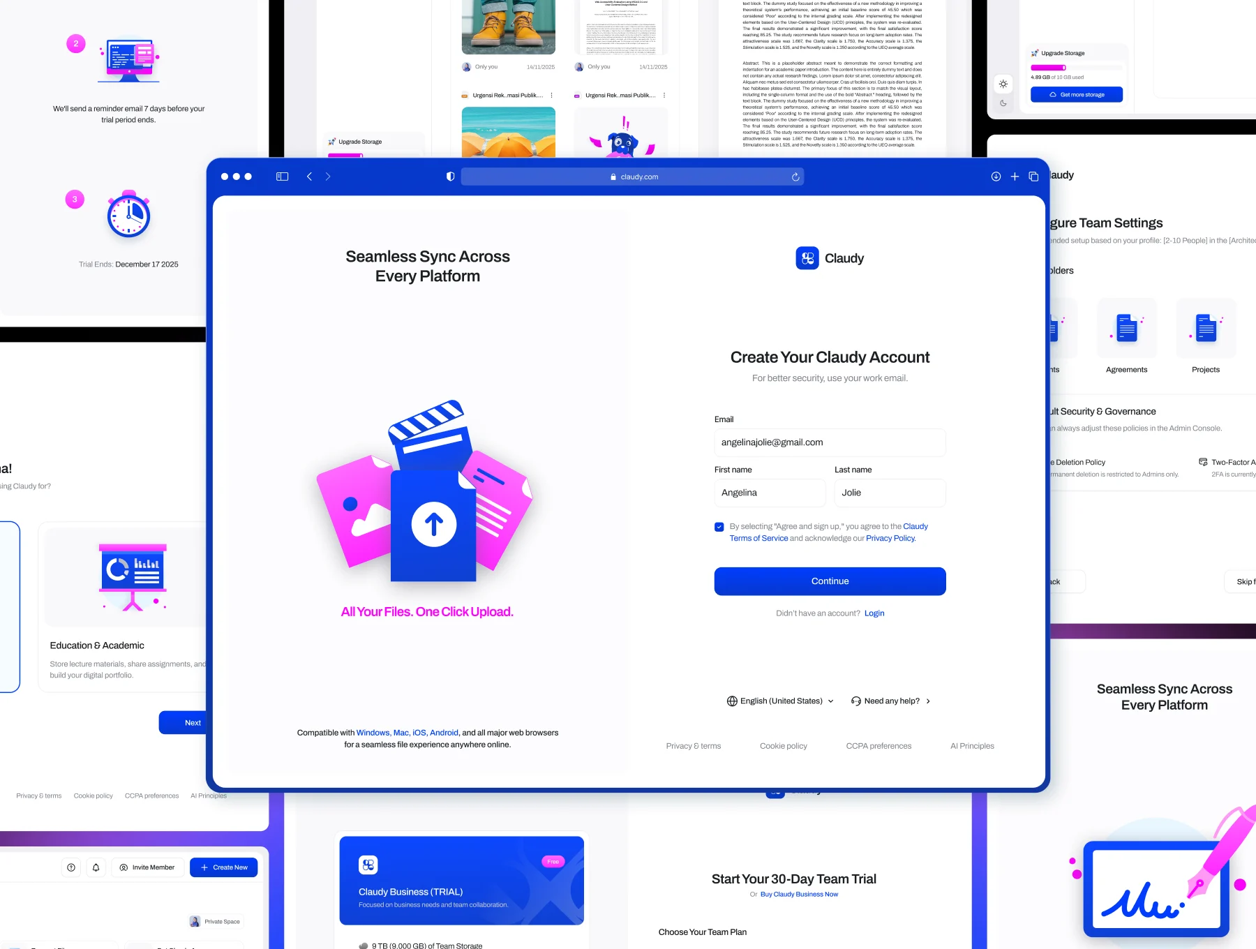 Claudy - Cloud Storage UI Kit alt