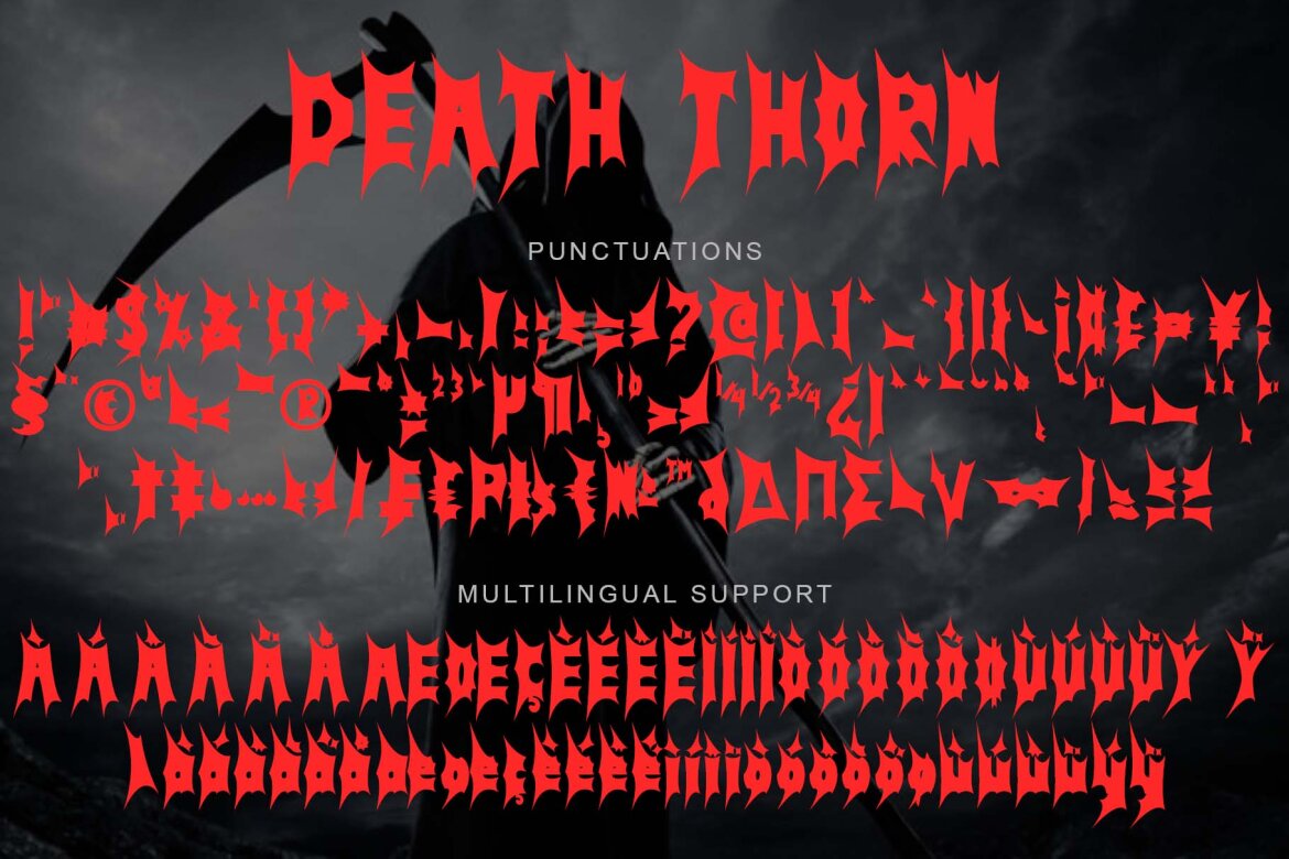 Death Thorn FREE Font - view 6