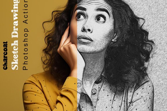 Charcoal Sketch Drawing FREE Photoshop Action