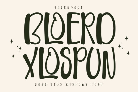 Bloerd Xlospun Cute Kids FREE Font
