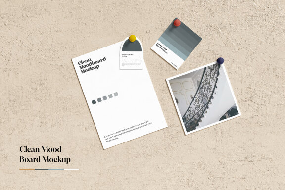 Clean Ideas Moodboard FREE Mockup