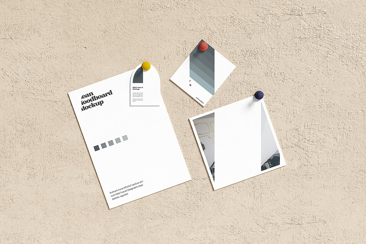 Clean Ideas Moodboard FREE Mockup - view 3