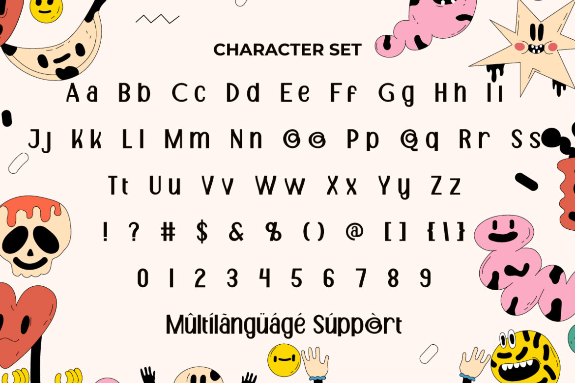 Funny Monster FREE Font - view 4