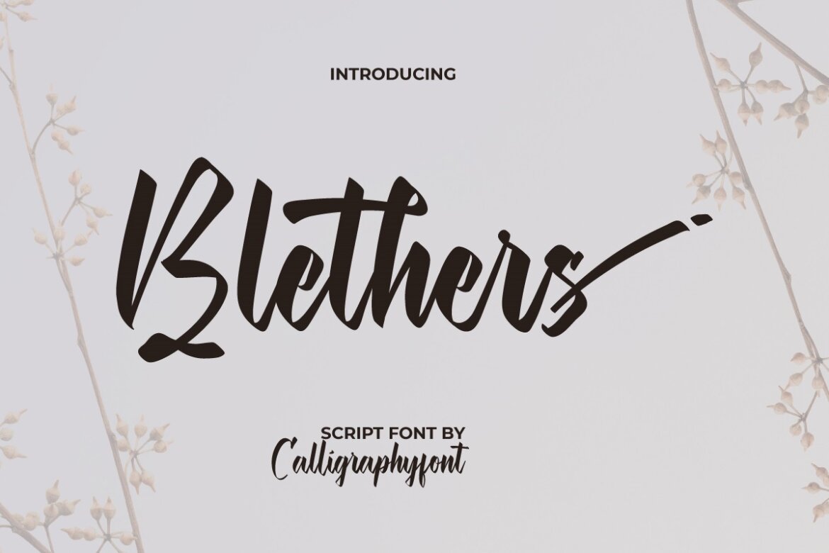 Blethers FREE Font alternate