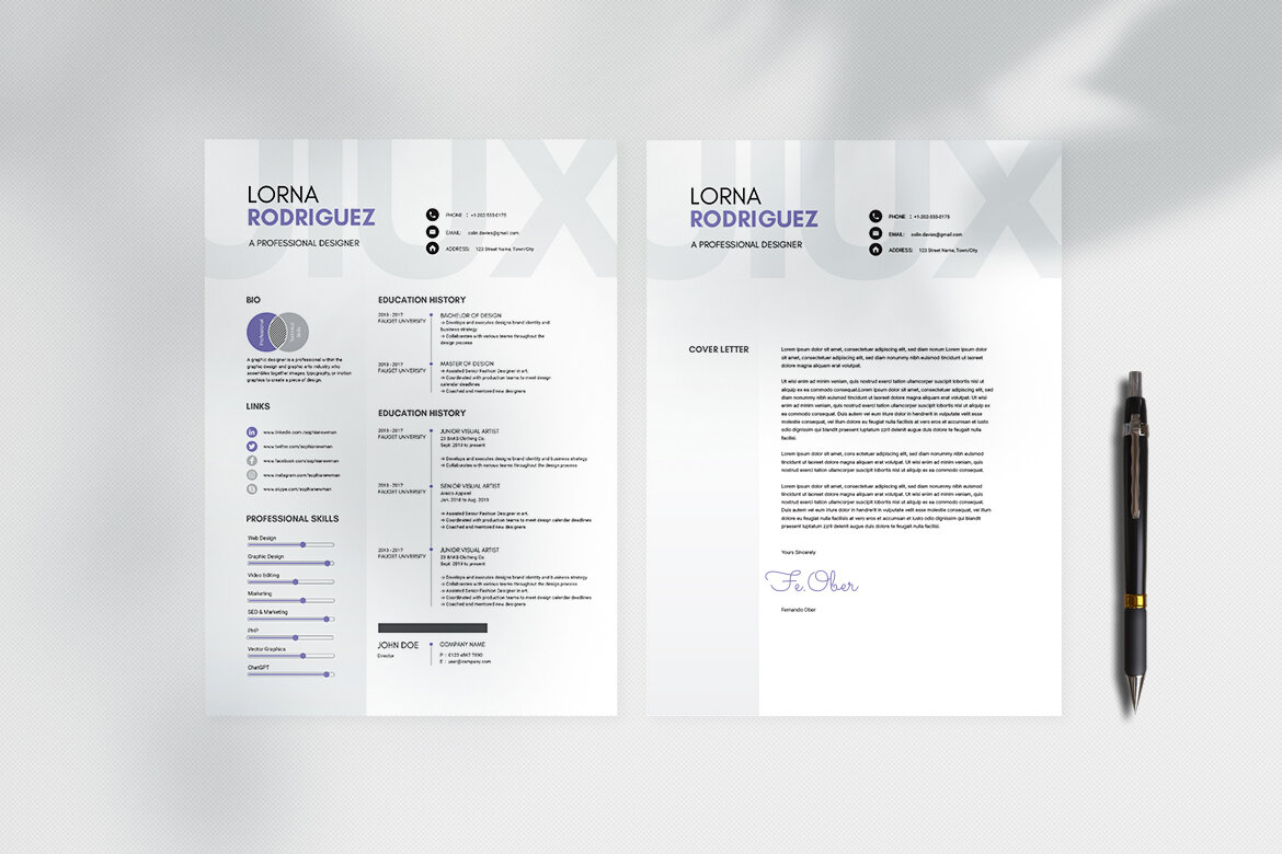 Minimalist FREE Resume CV alt