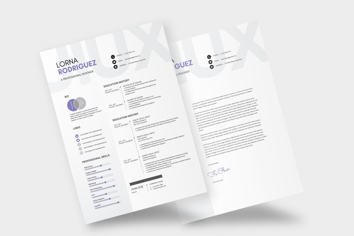 Minimalist FREE Resume CV - view 4