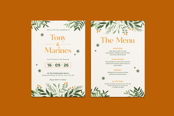 Rastic Wedding Invitation FREE Template