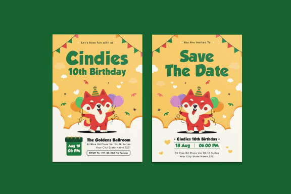 Shiba Nuo Birthday Invitation FREE Template