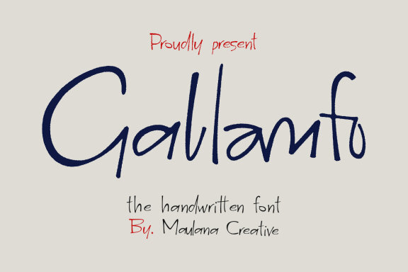 Gallamfo Handwritten FREE Font
