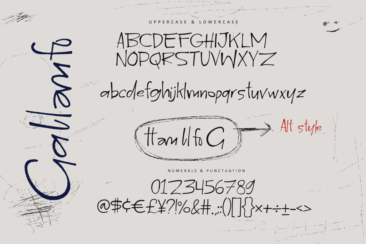 Gallamfo Handwritten FREE Font - view 7