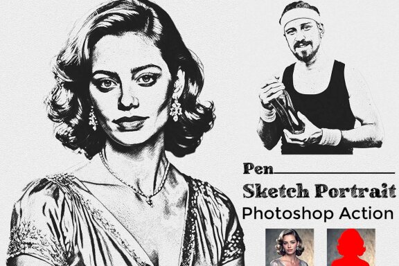 Pen Sketch FREE Photoshop Action