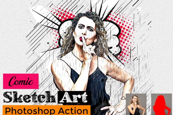 Comic Sketch Art FREE Photoshop Action
