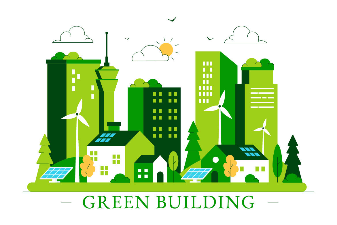 10 Green Building FREE Illustrations - view 4