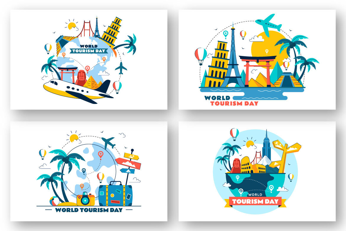 10 World Tourism Day FREE Illustrations - view 2