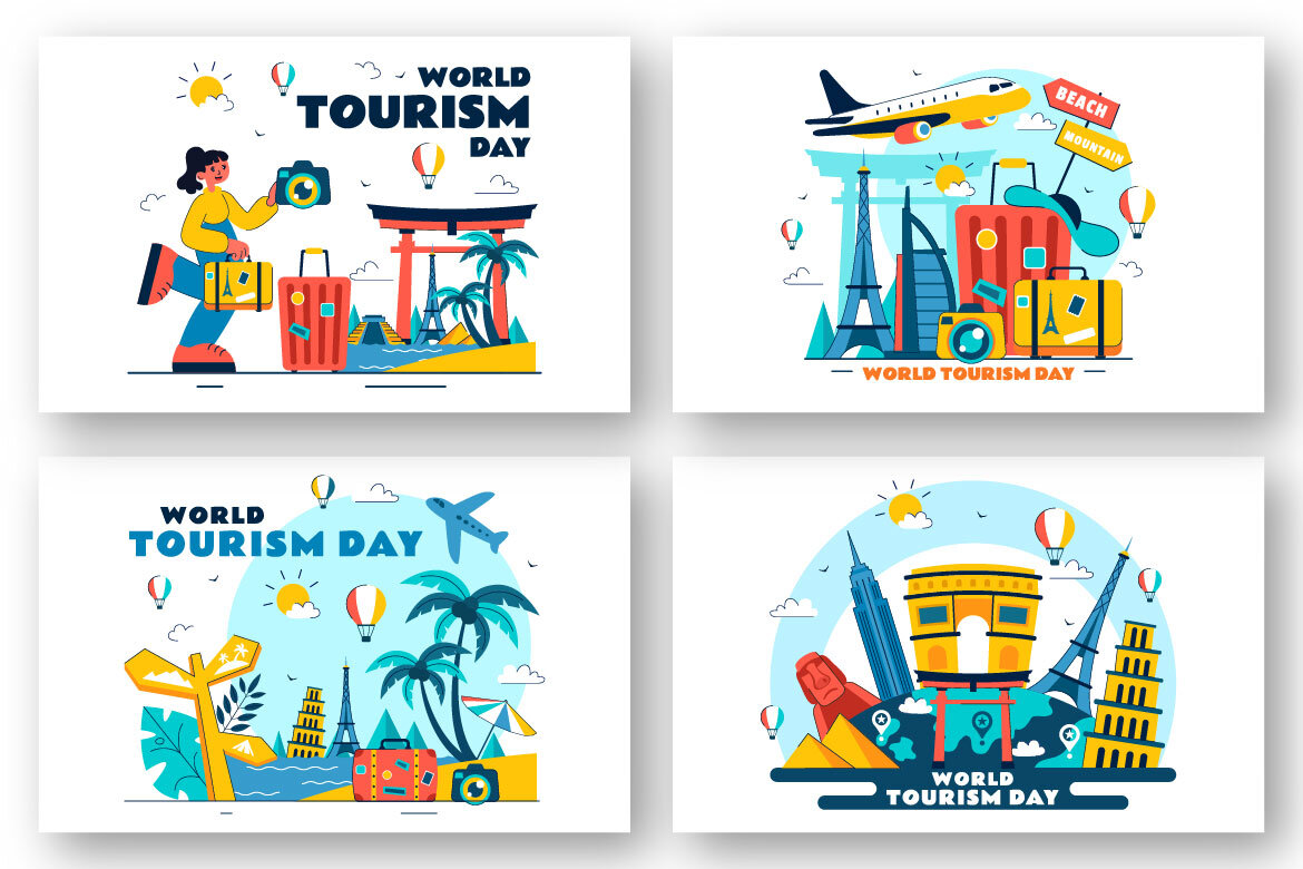 10 World Tourism Day FREE Illustrations - view 3