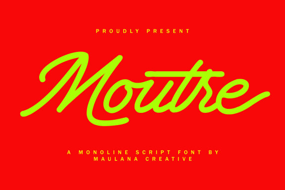 Moutre Monoline FREE Font