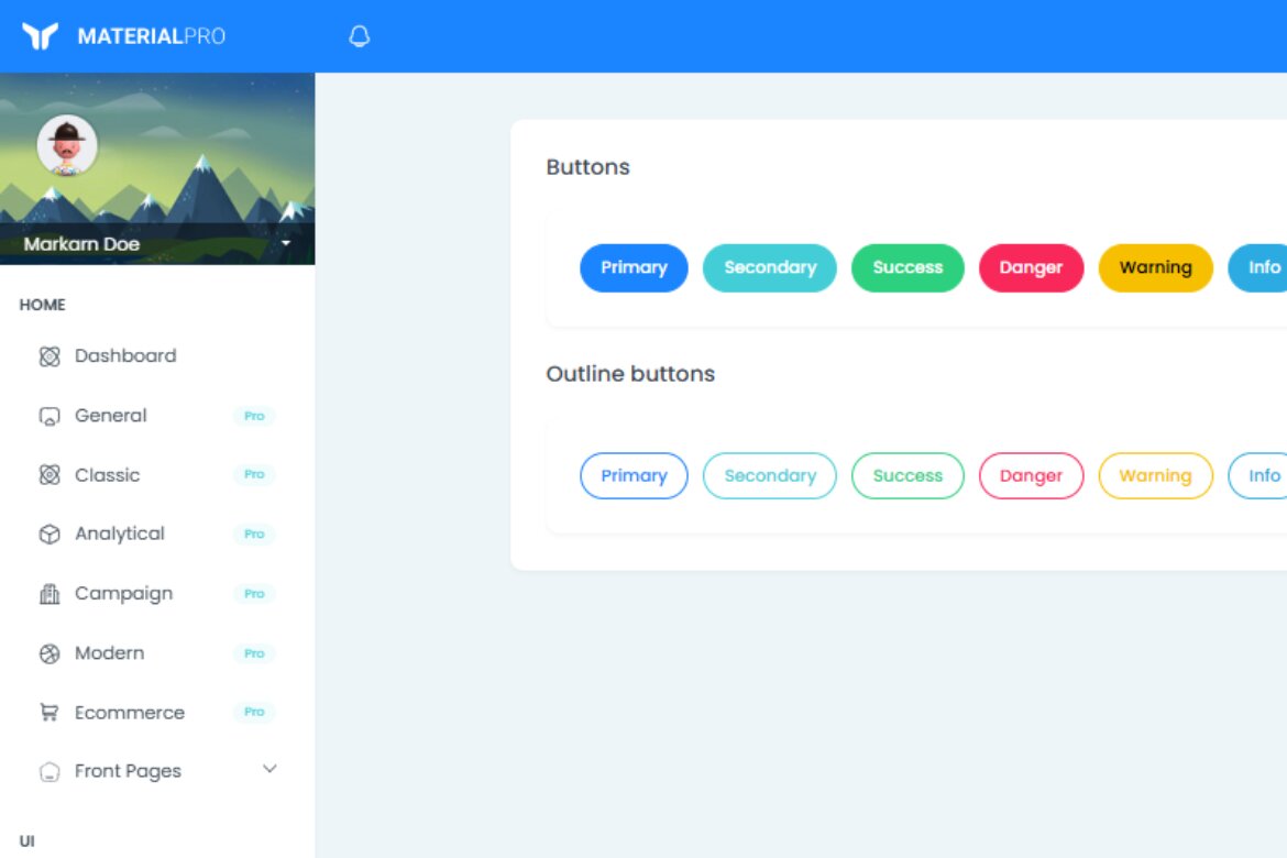MaterialPro Free Bootstrap Admin Template - view 3