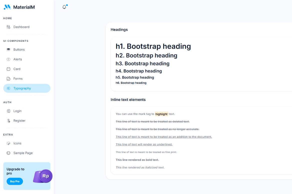 MaterialM Free Bootstrap Admin Template - view 7