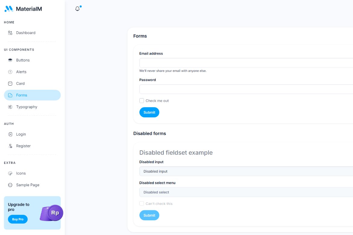 MaterialM Free Bootstrap Admin Template - view 6