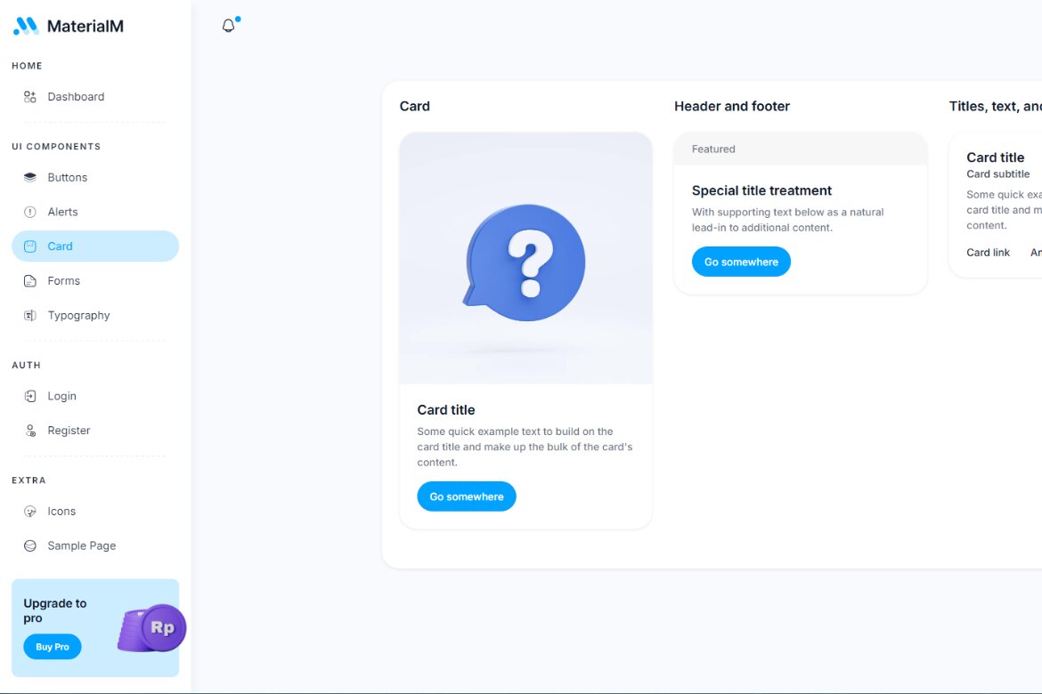MaterialM Free Bootstrap Admin Template - view 5