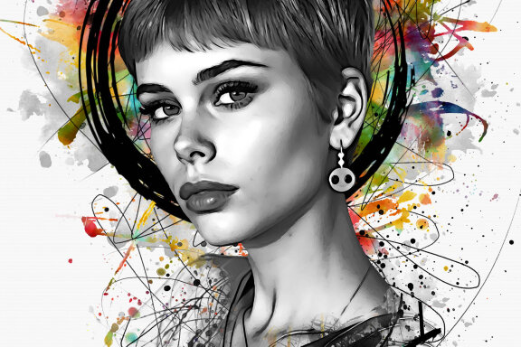 Abstract Mixed Media Art FREE Photo Effect