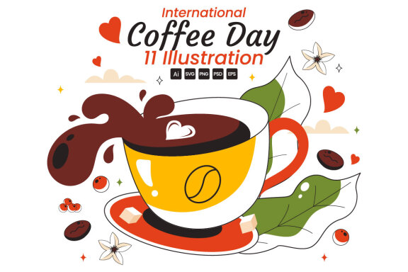 11 International Coffee Day FREE Illustrations