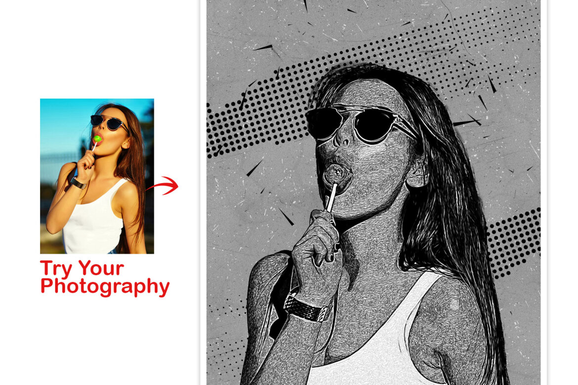 Editable FREE Photoshop Photo Effect - view 6