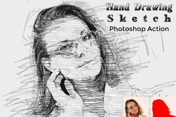 Hand Drawing Sketch FREE Photoshop Action