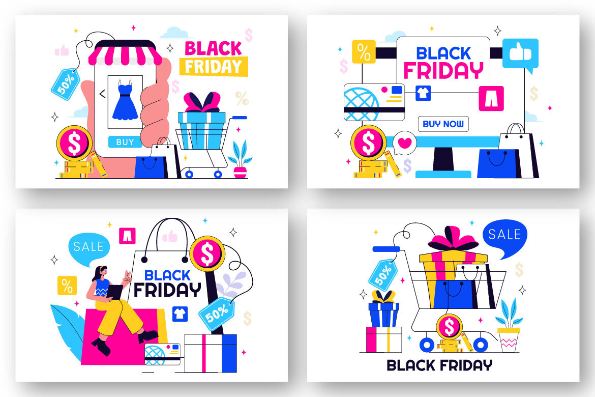 11 Black Friday Sale FREE Illustrations - view 4