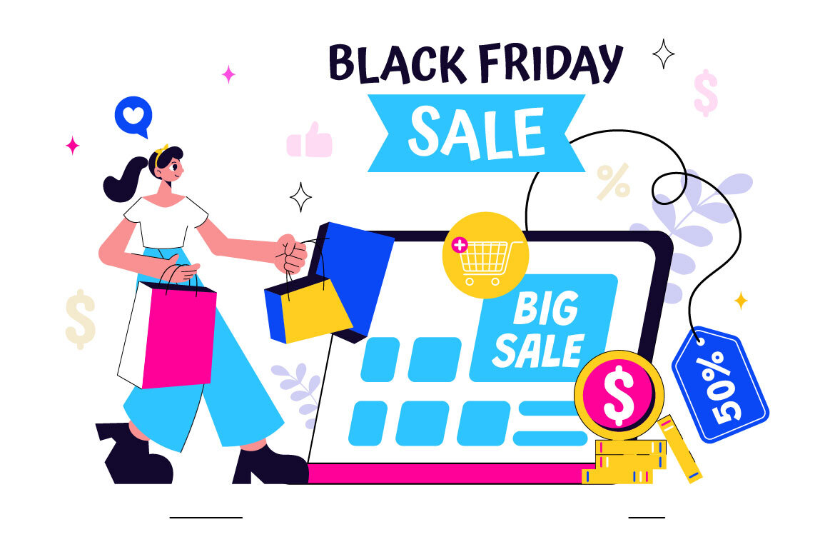 11 Black Friday Sale FREE Illustrations alternate