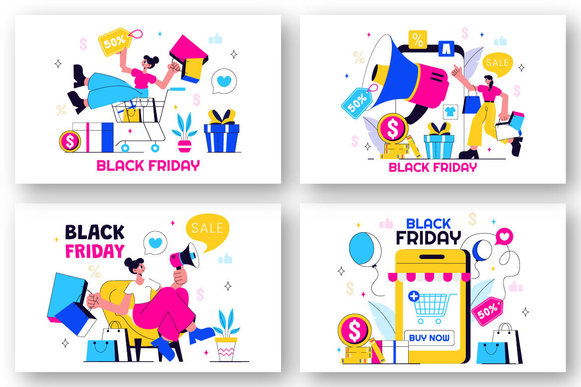 11 Black Friday Sale FREE Illustrations - view 5