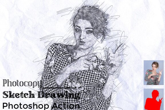 Photocopy Sketch FREE Photoshop Action