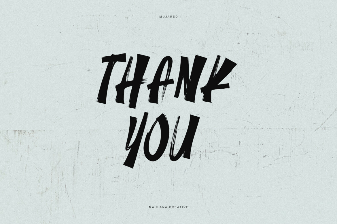 Mujared FREE Brush Font alternate