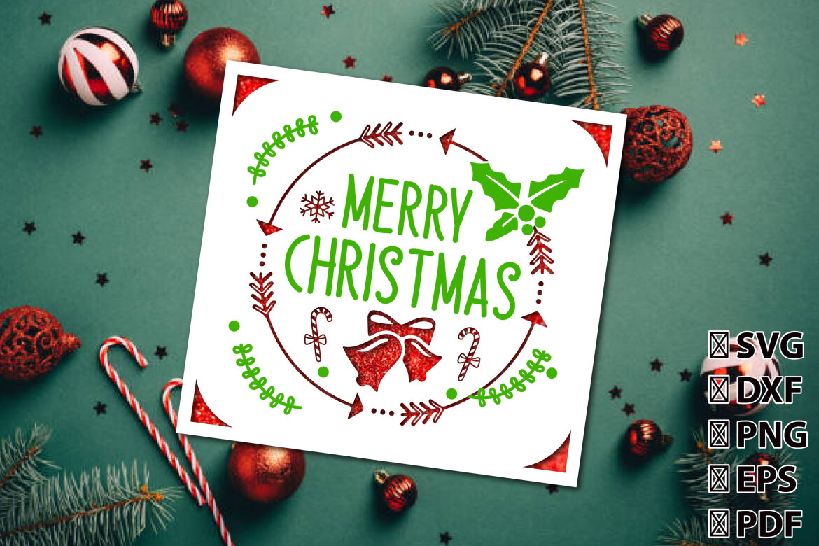 3D Christmas insert card FREE paper cutting alternate