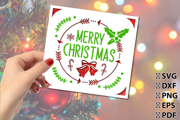 3D Christmas insert card FREE paper cutting