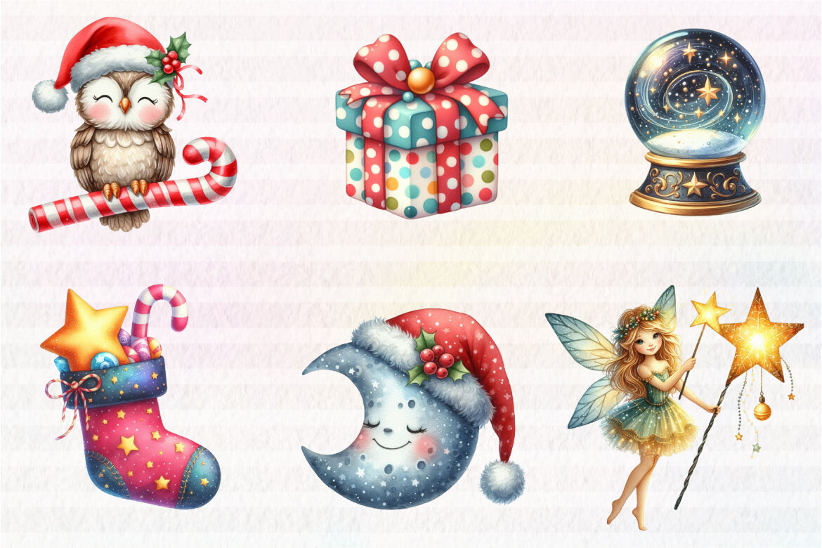 Whimsical Christmas FREE Clipart alternate