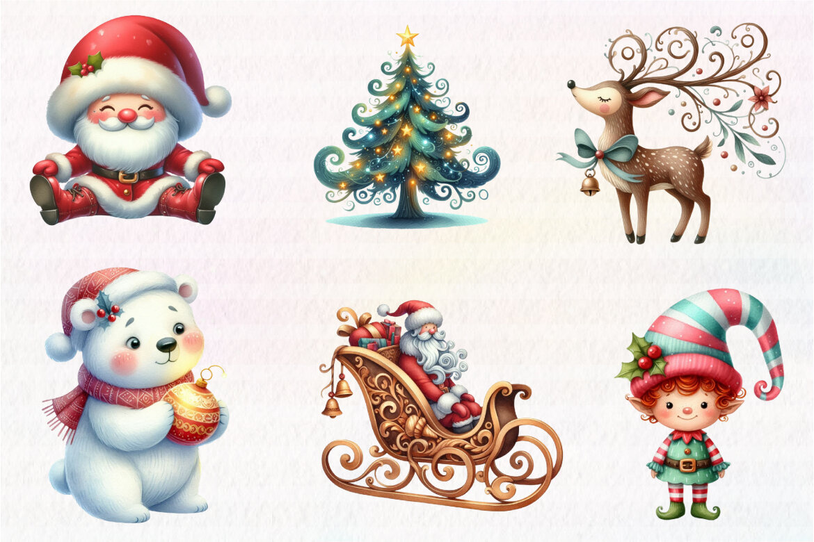 Whimsical Christmas FREE Clipart - view 4