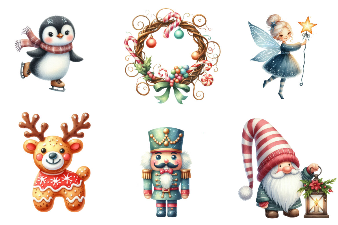 Whimsical Christmas FREE Clipart - view 6
