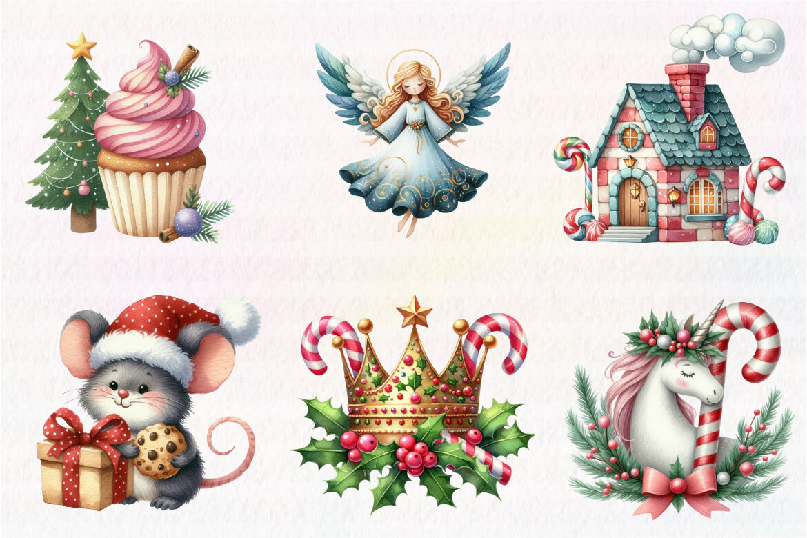 Whimsical Christmas FREE Clipart - view 3