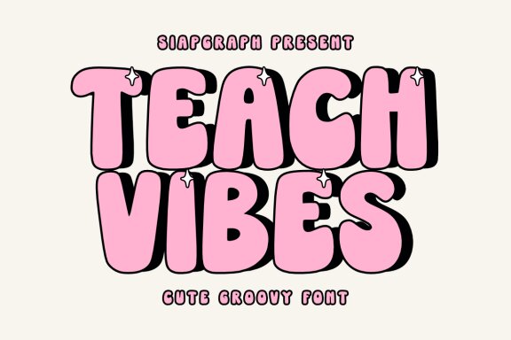 Teach Vibes - Free Groovy Font