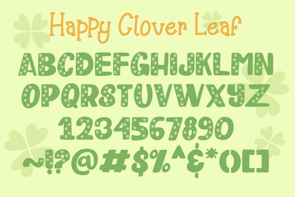 Happy Clover Font Duo - view 5