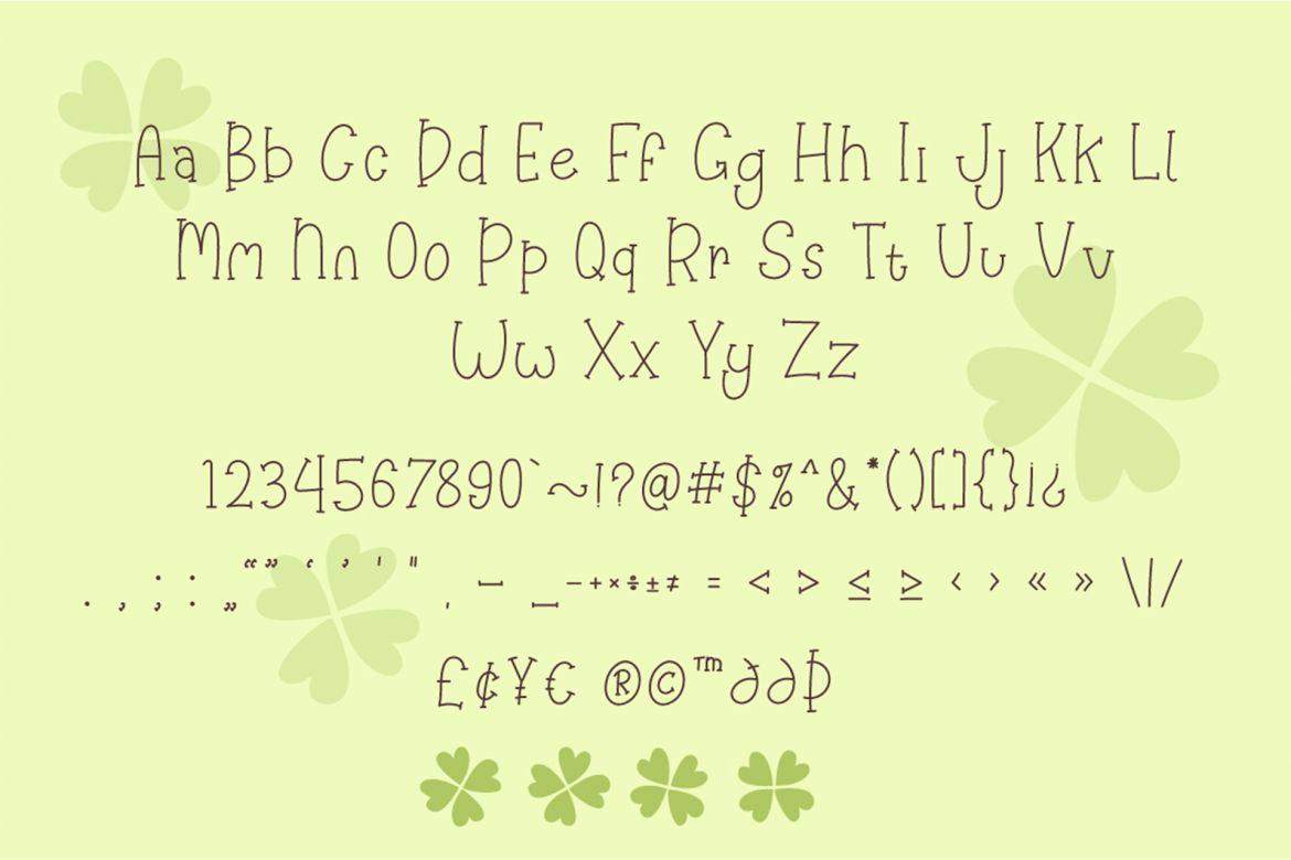 Happy Clover Font Duo - view 7