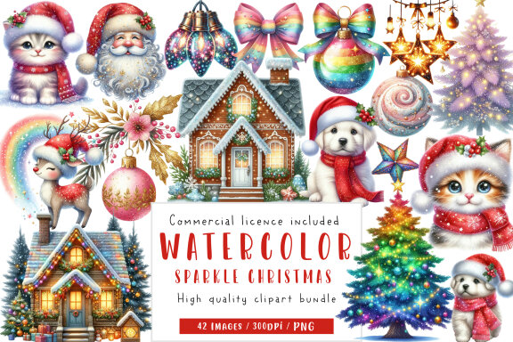Sparkle Christmas FREE Clipart
