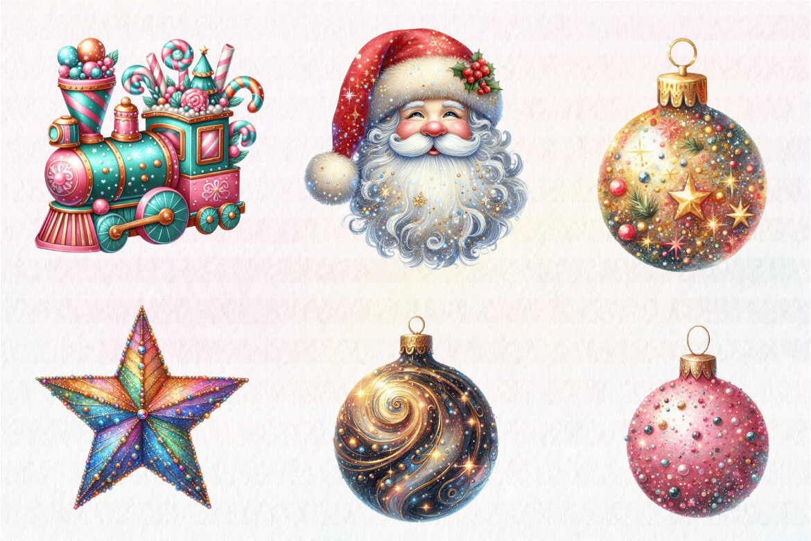 Sparkle Christmas FREE Clipart - view 4