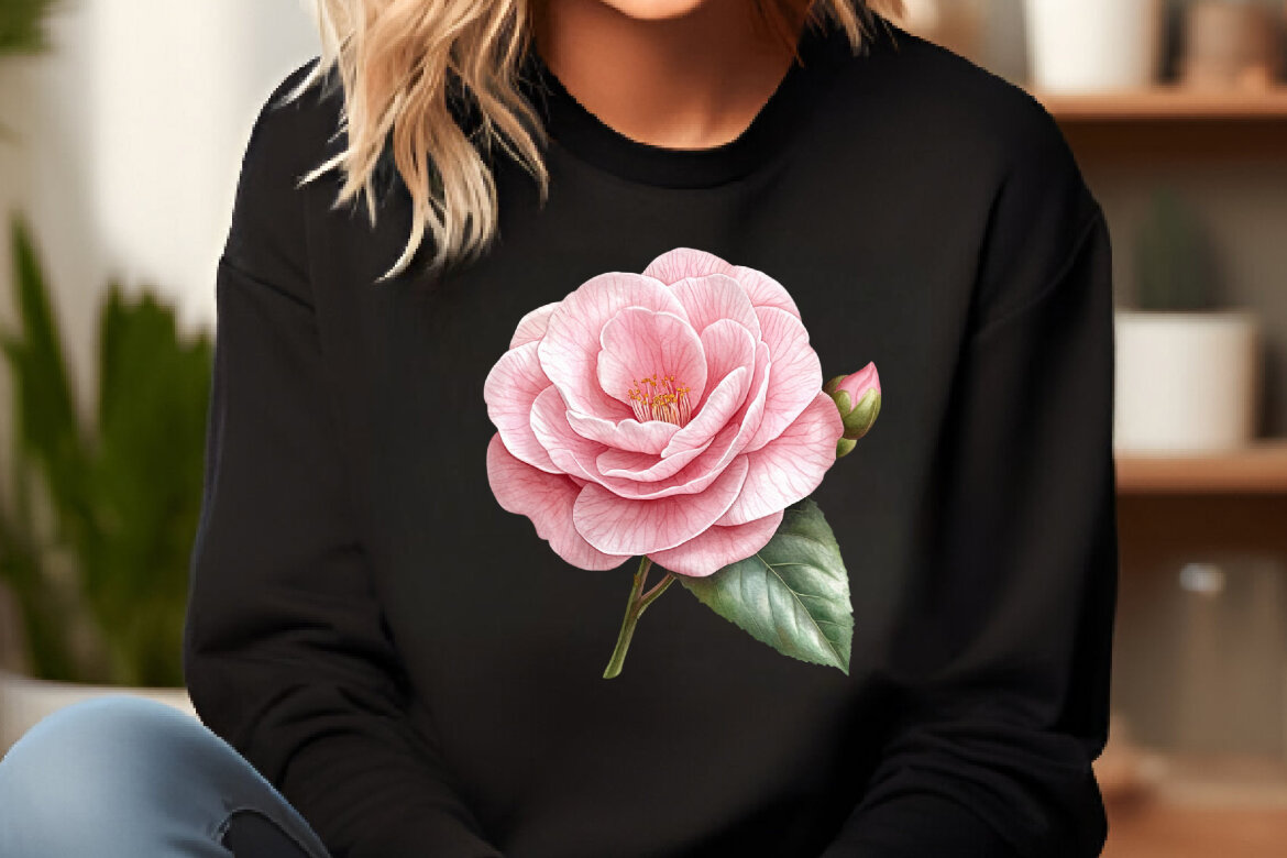 Dusty Pink Flowers FREE Clipart - view 5