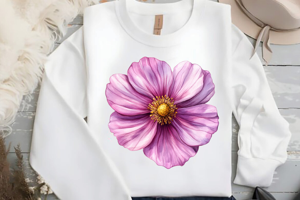 Dusty Pink Flowers FREE Clipart - view 6