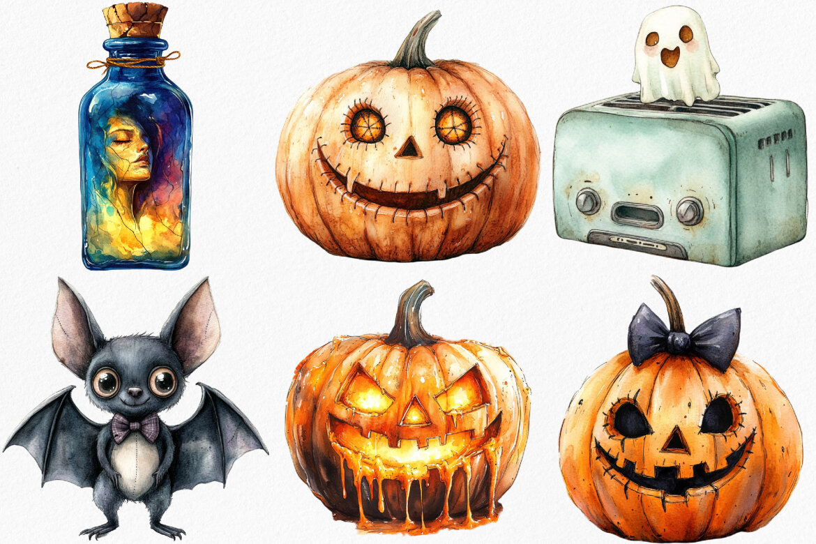 Spooky Weird Halloween FREE Clipart - view 5