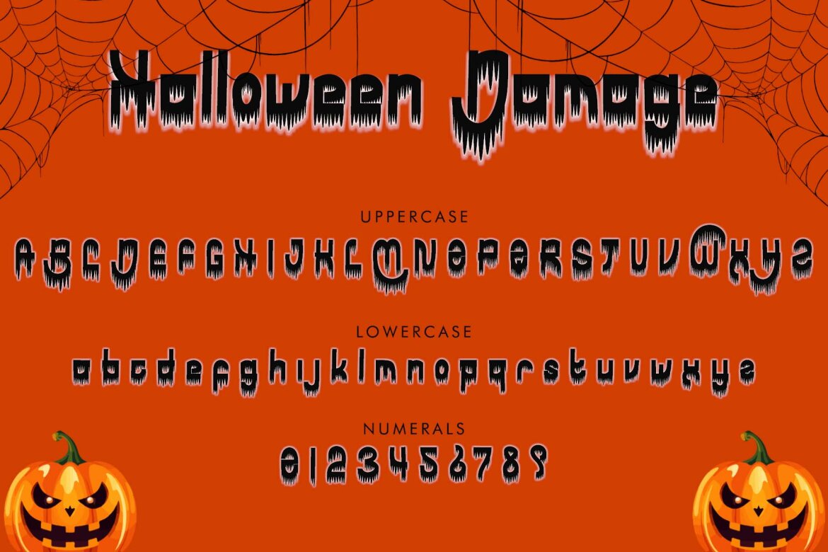 Halloween Damage FREE Font - view 5
