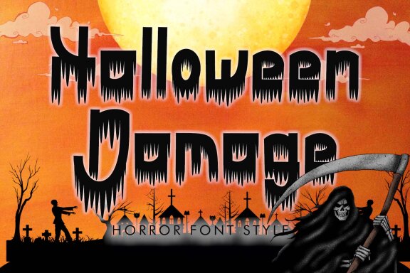 Halloween Damage FREE Font